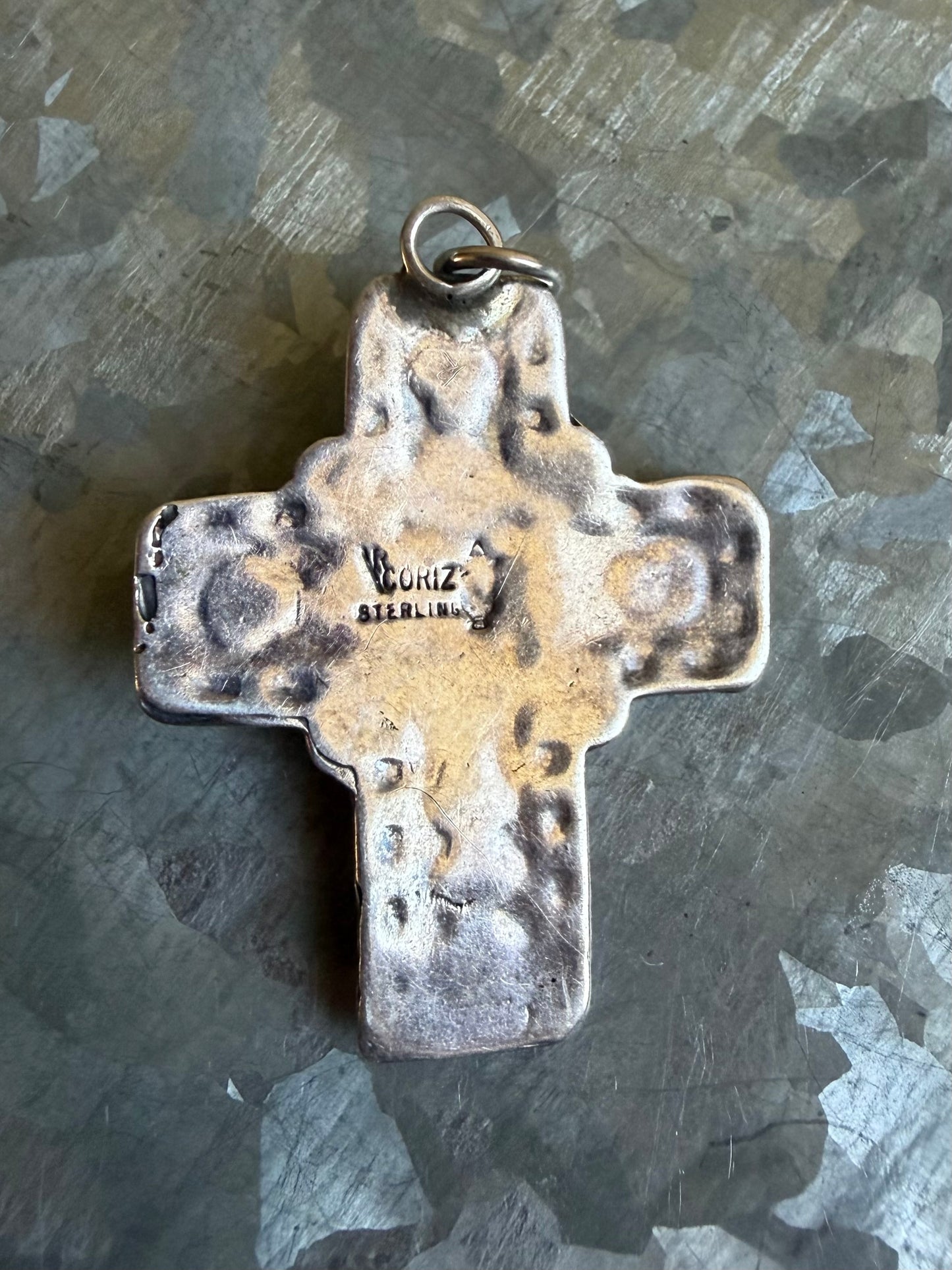 Red Coral Cross Pendant