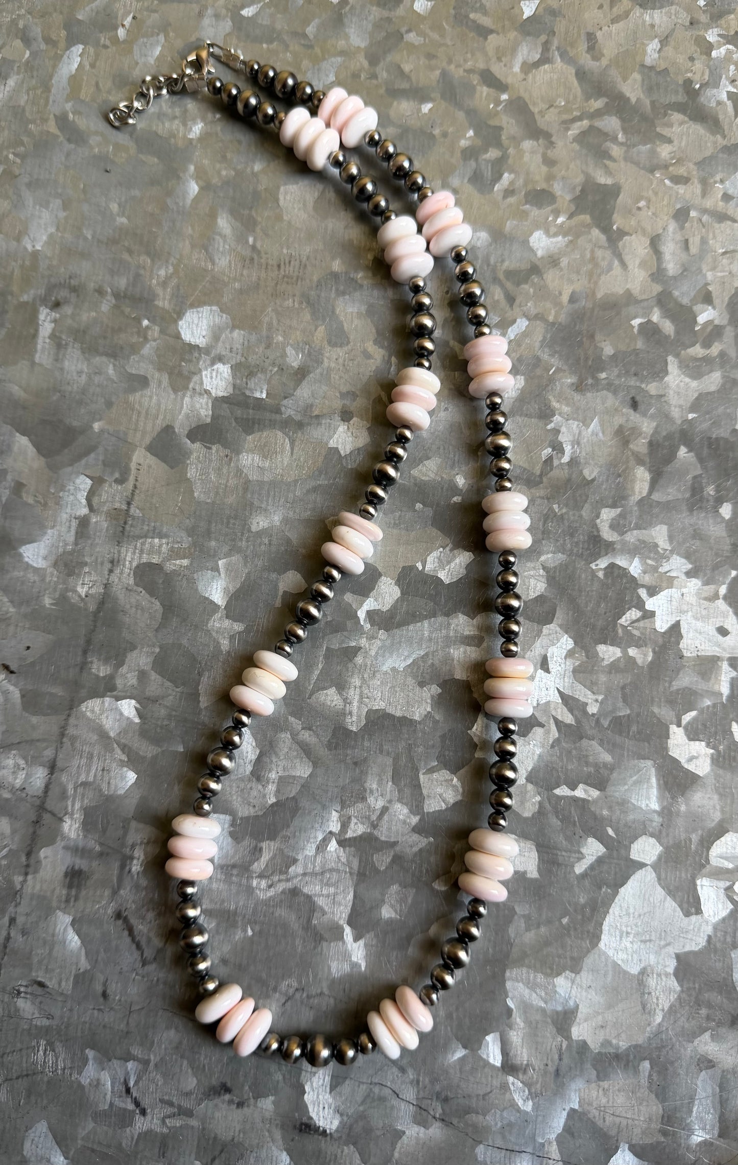 Pink Conch with Graduated Pearls