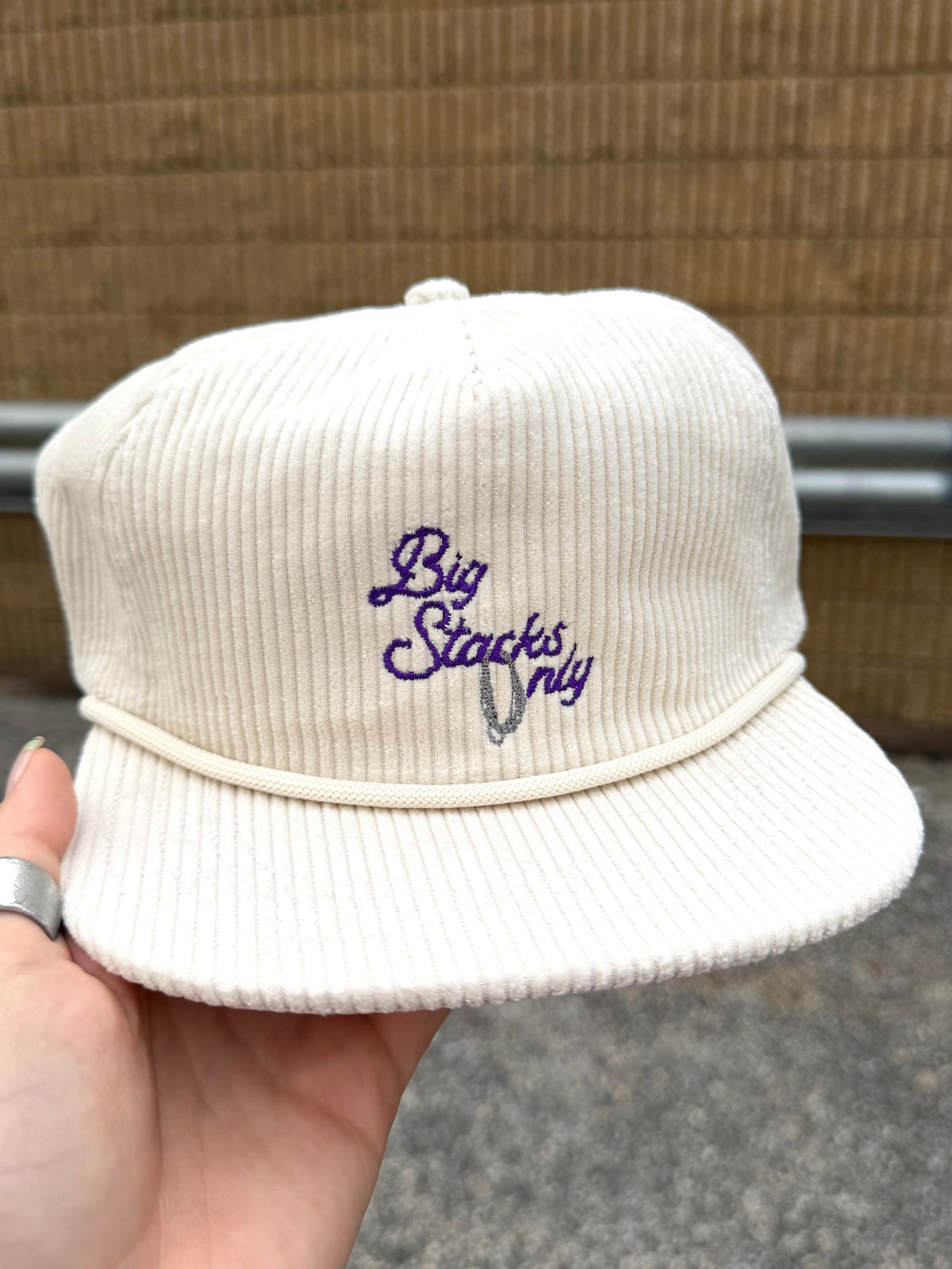 Ivory Corduroy & Purple - Five Panel