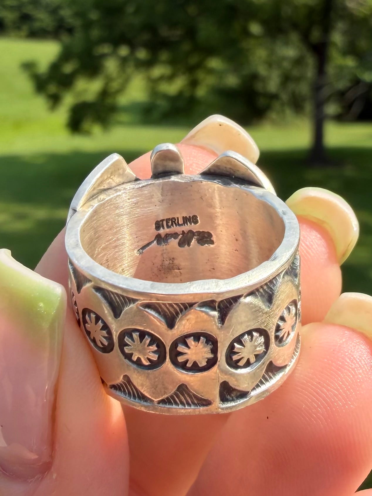 Silver Butterfly Ring, size 7.5