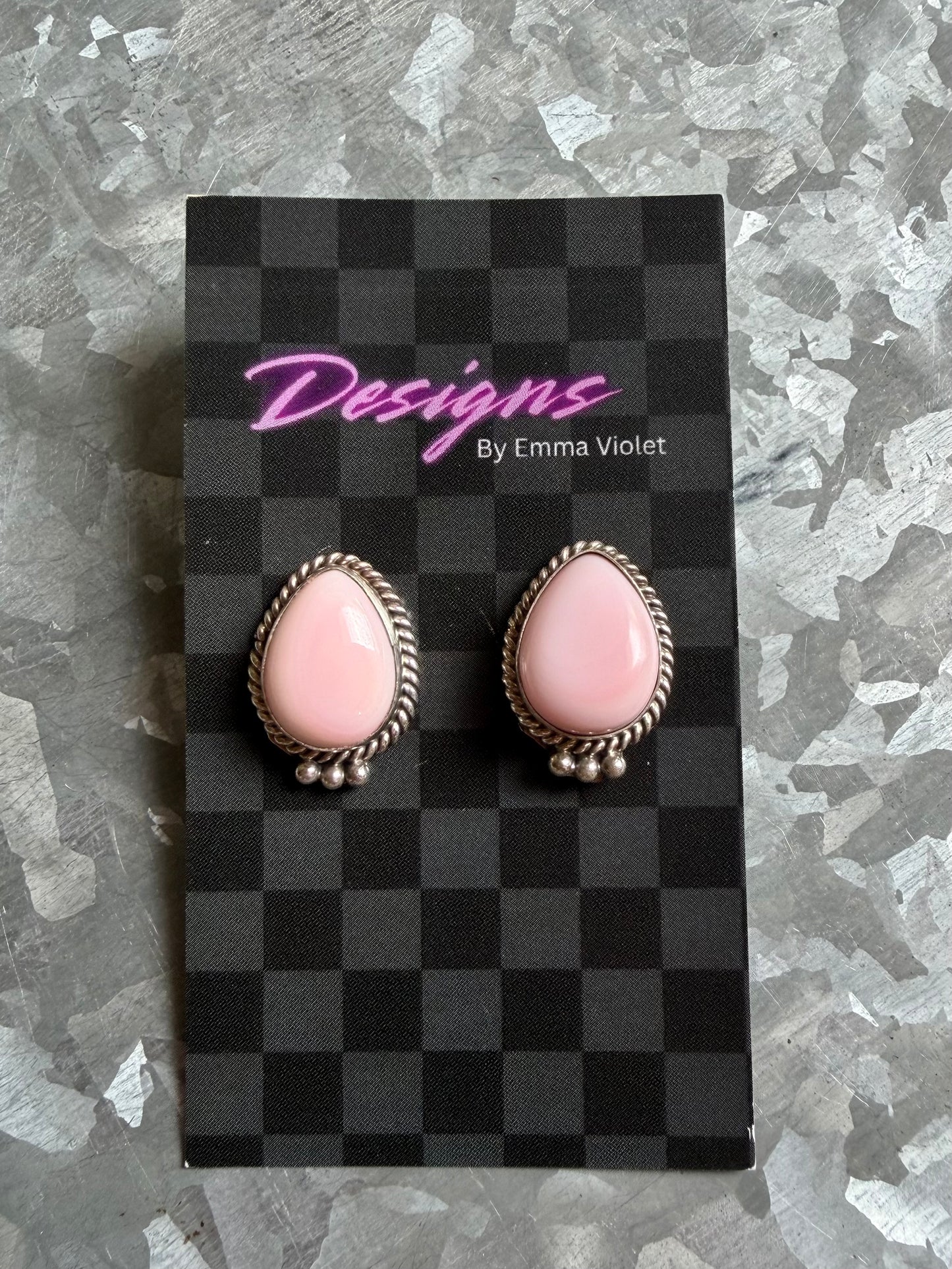 Pink Conch Earrings
