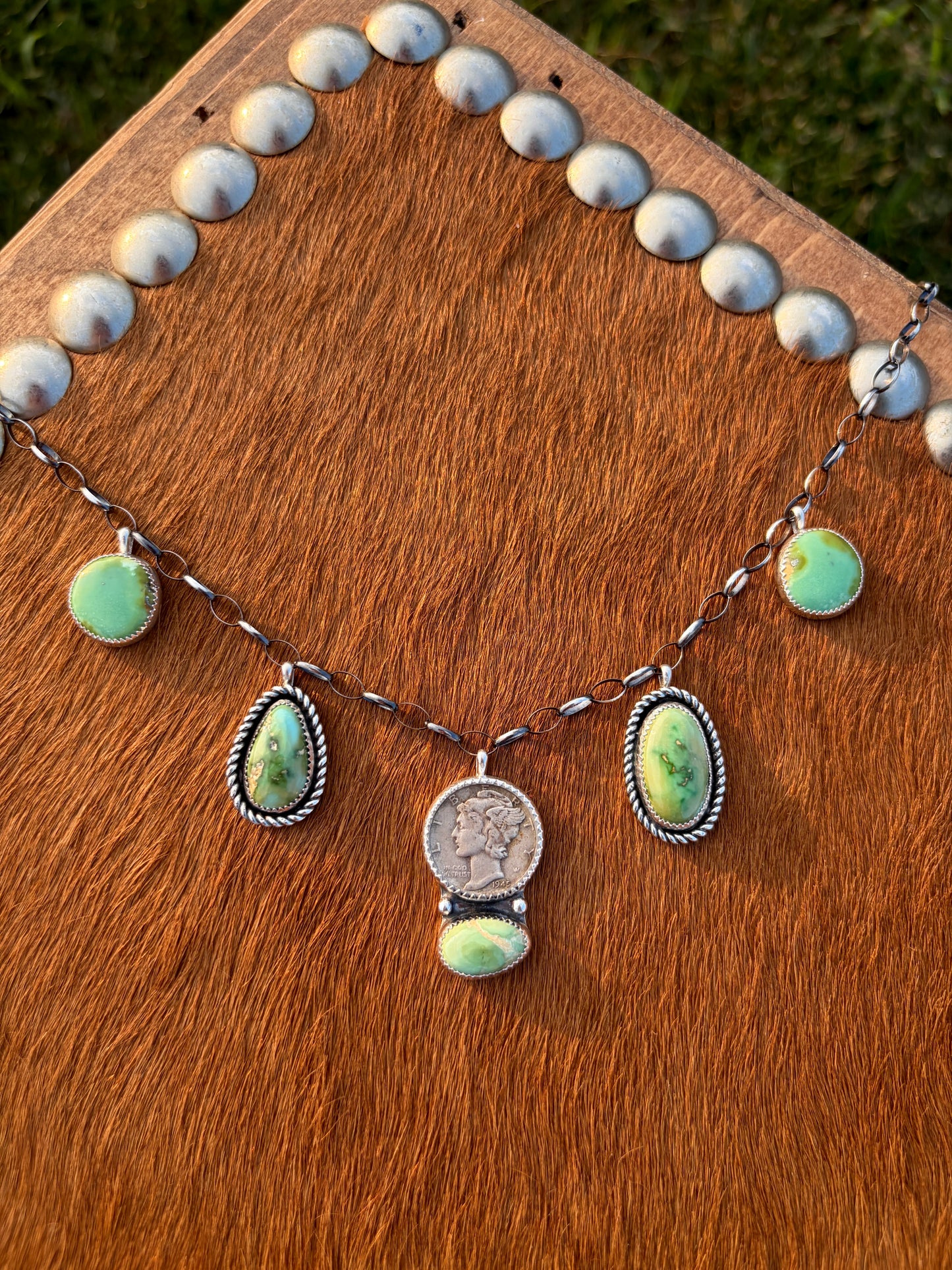 Liberty Dime & Sonoran Gold Charm Necklace