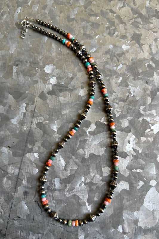 Multi Stone with Pearls