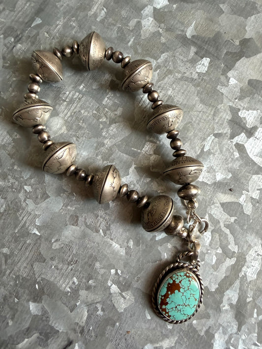 Liberty Dime with Turquoise Bracelet