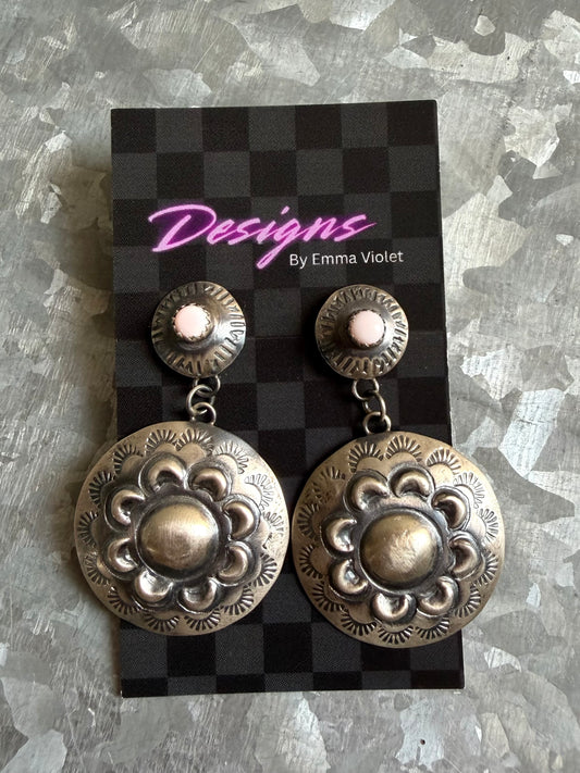 Pink Conch Post Dangles