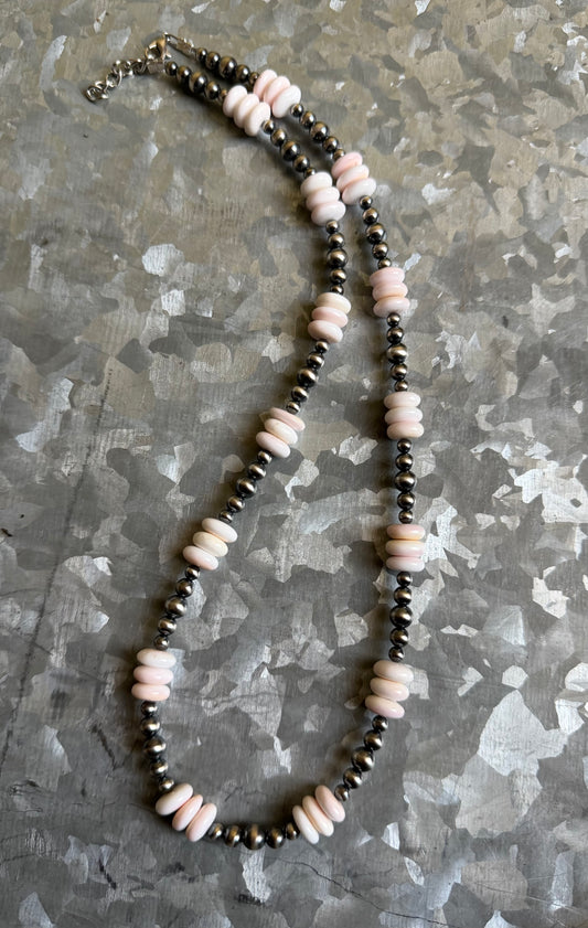 Pink Conch with Graduated Pearls