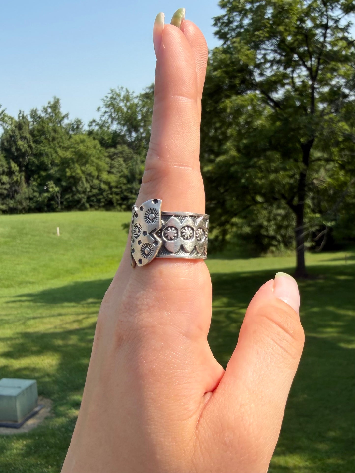 Silver Butterfly Ring, size 7.5