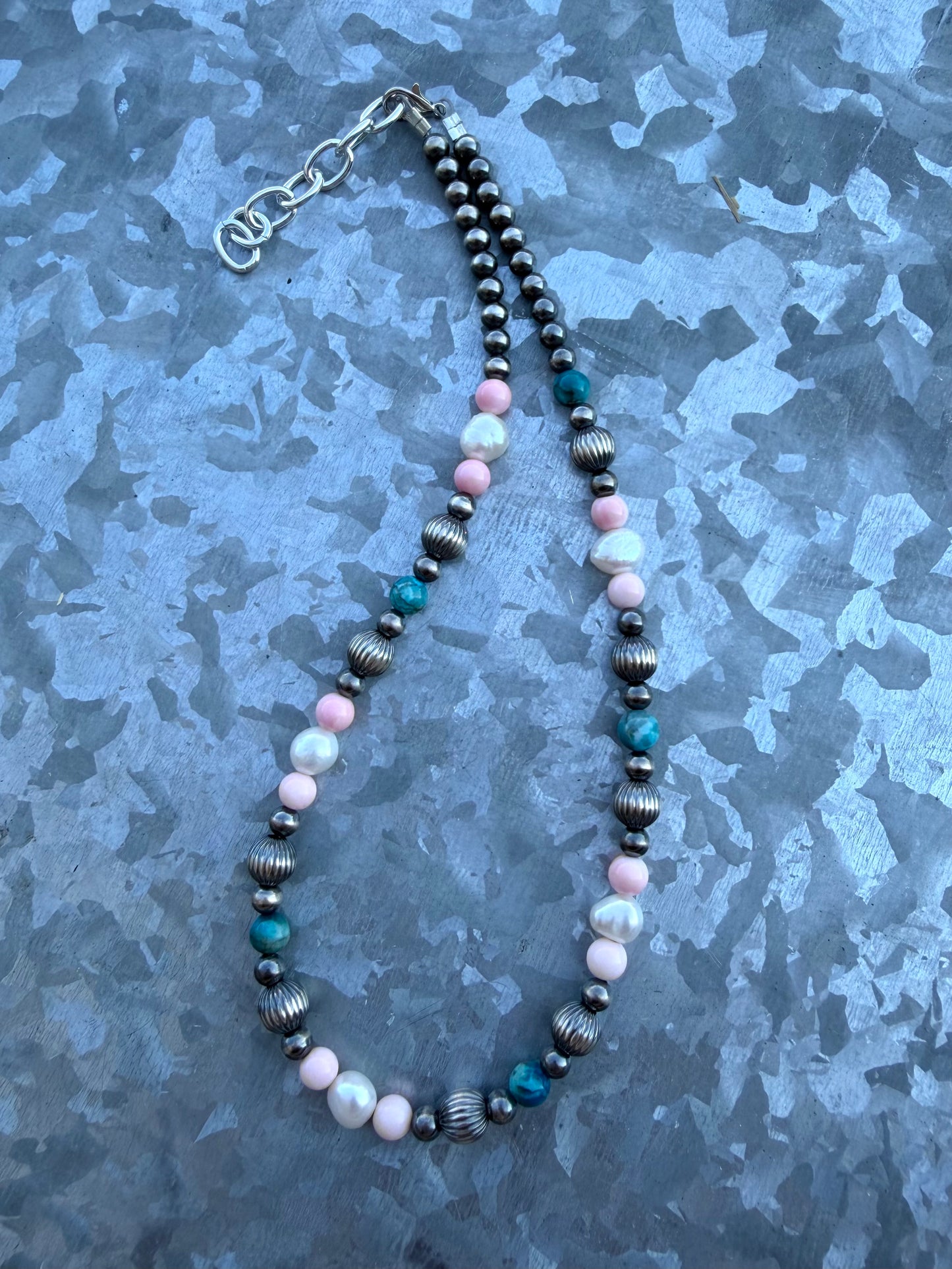 Pink Conch, Turquoise, & Mother of Pearls