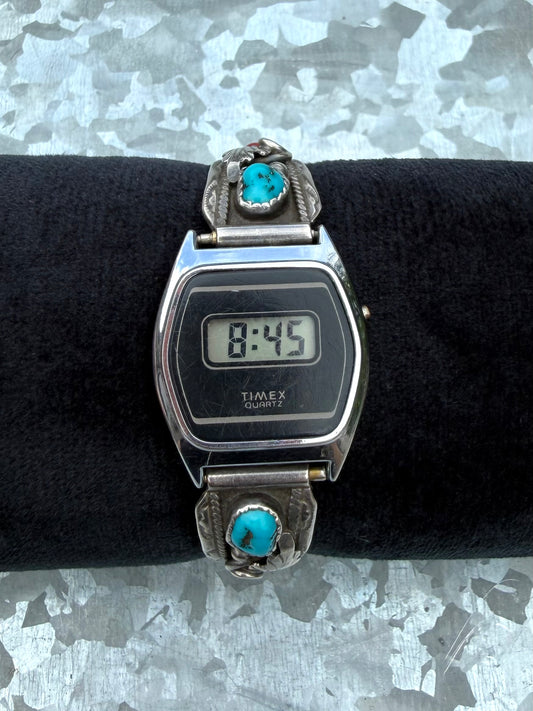 Red Coral & Turquoise Digital Watch