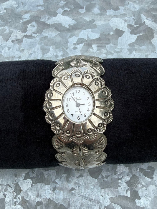 All Silver Watch Cuff